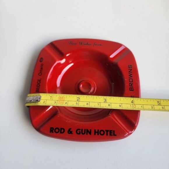 Vintage Iron Bridge Ontario Rod & Gun Hotel Ashtray The Browns Advertising... - Picture 6 of 6